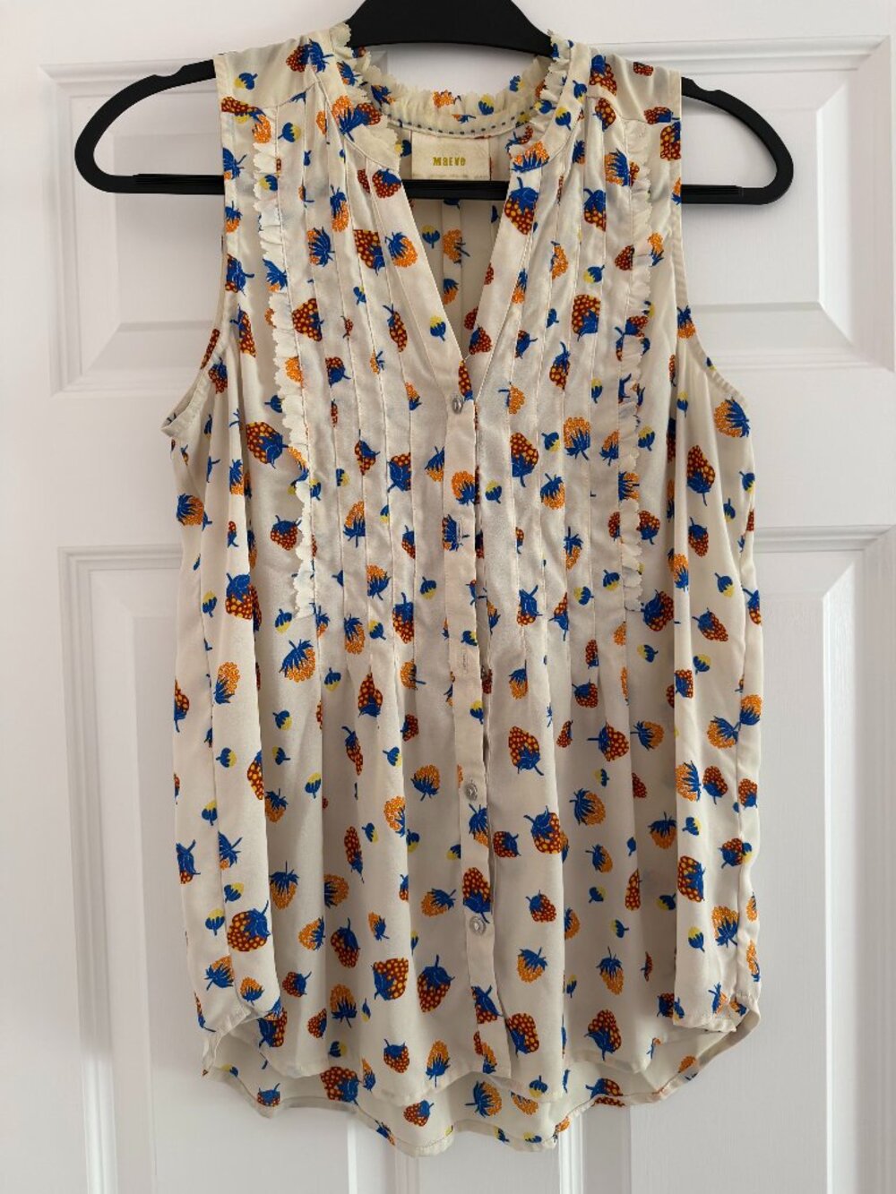 Maeve Fragola Berry Ruffle Tank - Anthropologie